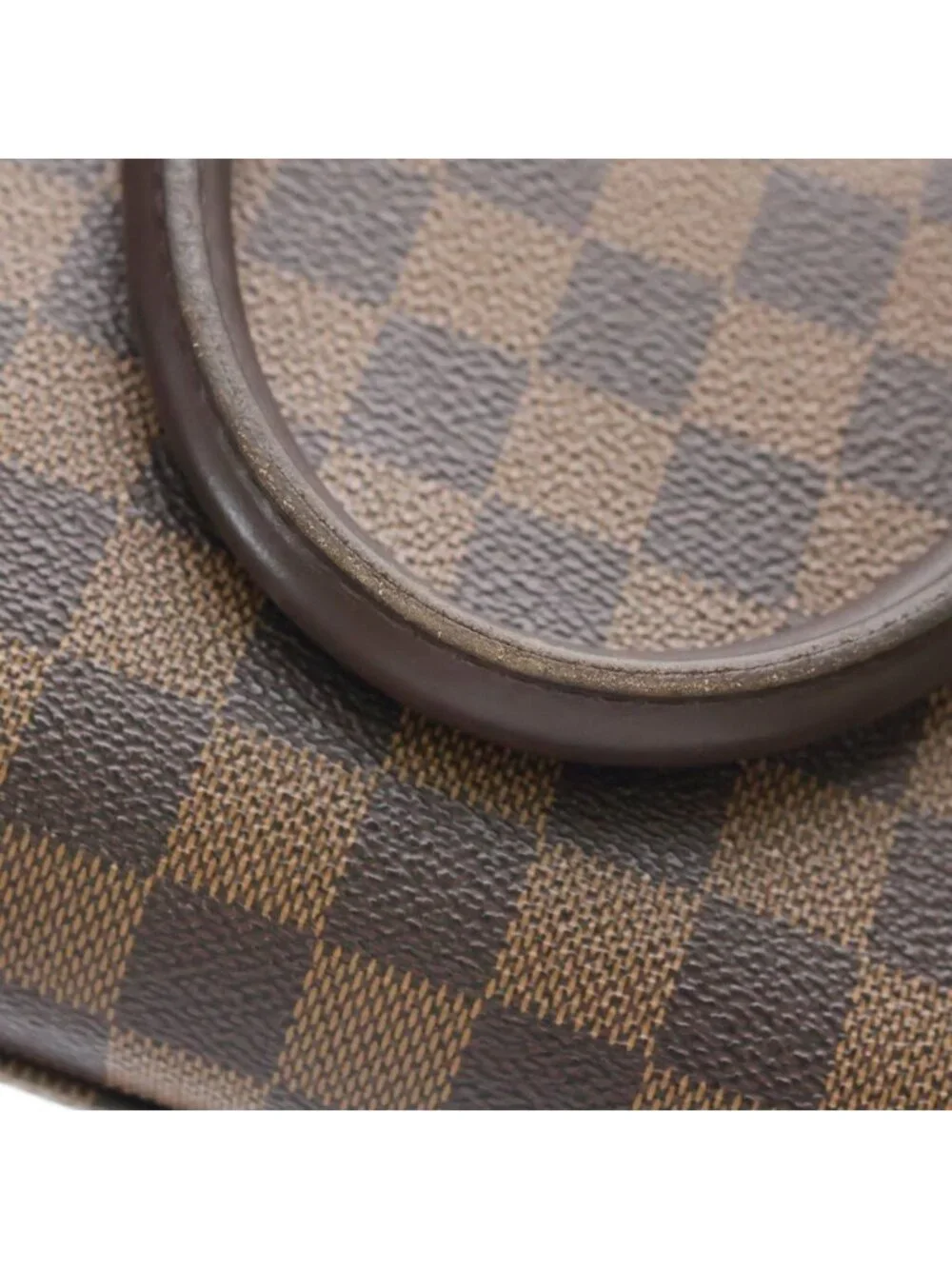 Louis Vuitton Damier Triana Leather Handbag Brown